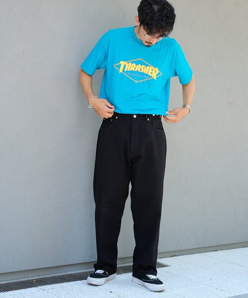 OUTDOOR PRODUCTS（アウトドアプロダクツ）の「ULT JAPANMADE UNISEX LOOSE DENIM 中目黒店/海老名店/WEB限定（スラックス・レディース・ネイビー/ブラック・MEDIUM/LARGE/X-LARGE）」の11枚目の写真