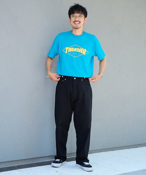 OUTDOOR PRODUCTS（アウトドアプロダクツ）の「ULT JAPANMADE UNISEX LOOSE DENIM 中目黒店/海老名店/WEB限定（スラックス・レディース・ネイビー/ブラック・MEDIUM/LARGE/X-LARGE）」の14枚目の写真