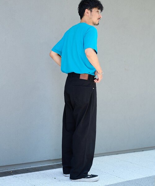 OUTDOOR PRODUCTS（アウトドアプロダクツ）の「ULT JAPANMADE UNISEX LOOSE DENIM 中目黒店/海老名店/WEB限定（スラックス・レディース・ネイビー/ブラック・MEDIUM/LARGE/X-LARGE）」の16枚目の写真