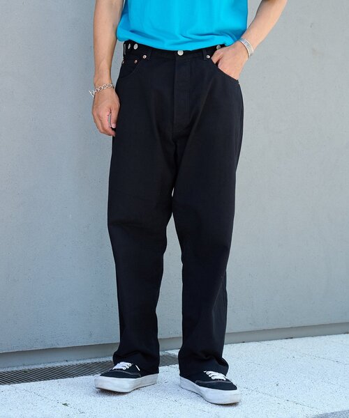 OUTDOOR PRODUCTS（アウトドアプロダクツ）の「ULT JAPANMADE UNISEX LOOSE DENIM 中目黒店/海老名店/WEB限定（スラックス・レディース・ネイビー/ブラック・MEDIUM/LARGE/X-LARGE）」の17枚目の写真