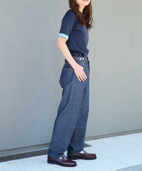 OUTDOOR PRODUCTS（アウトドアプロダクツ）の「ULT JAPANMADE UNISEX LOOSE DENIM 中目黒店/海老名店/WEB限定（スラックス・レディース・ネイビー/ブラック・MEDIUM/LARGE/X-LARGE）」の20枚目の写真
