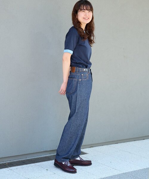 OUTDOOR PRODUCTS（アウトドアプロダクツ）の「ULT JAPANMADE UNISEX LOOSE DENIM 中目黒店/海老名店/WEB限定（スラックス・レディース・ネイビー/ブラック・MEDIUM/LARGE/X-LARGE）」の21枚目の写真