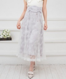 スカート（パープル/紫色系・花柄・ボタニカル柄）ファッション