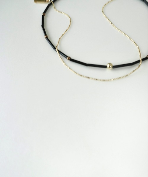 Lynn.（リン）の「bamboo & chain necklace／3way  レイヤード　ネックレス（ネックレス・レディース・GOLD・FREE）」の3枚目の写真