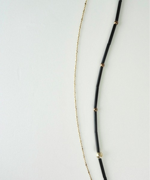 Lynn.（リン）の「bamboo & chain necklace／3way  レイヤード　ネックレス（ネックレス・レディース・GOLD・FREE）」の4枚目の写真