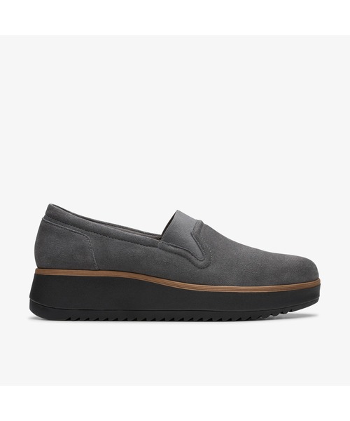 Clarks ローファー スエード グレー Zylah Sky / ザイラスカイ（ダークグレースエード）（ローファー