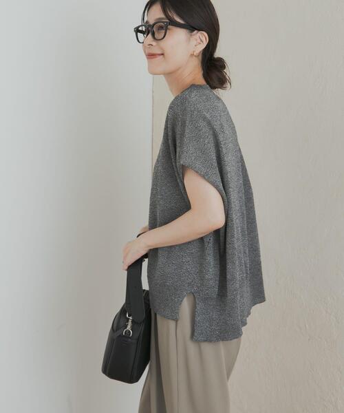 URBAN RESEARCH DOORS(アーバンリサーチドアーズ)の「『一部WEB限定カラー』ウォッシャブルドライニット(ニット/セーター・レディース・ブラック/グレー/グリーン/ブラウン・MEDIUM)」の3枚目の写真