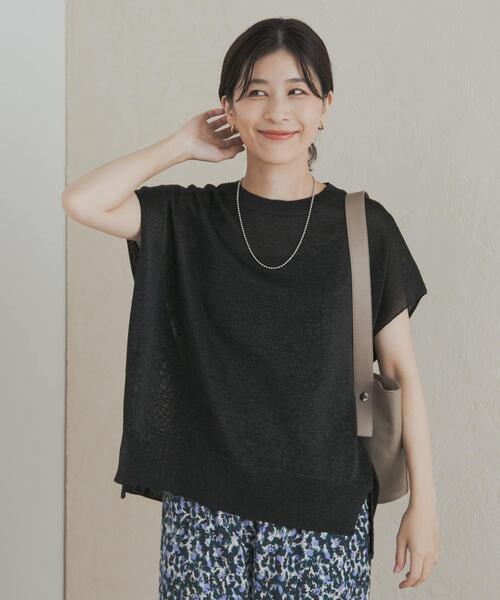 URBAN RESEARCH DOORS(アーバンリサーチドアーズ)の「『一部WEB限定カラー』ウォッシャブルドライニット(ニット/セーター・レディース・ブラック/グレー/グリーン/ブラウン・MEDIUM)」の20枚目の写真