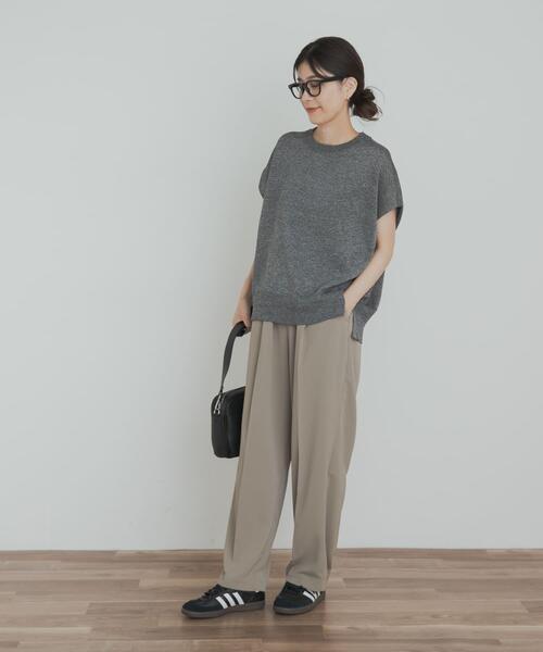 URBAN RESEARCH DOORS(アーバンリサーチドアーズ)の「『一部WEB限定カラー』ウォッシャブルドライニット(ニット/セーター・レディース・ブラック/グレー/グリーン/ブラウン・MEDIUM)」の5枚目の写真