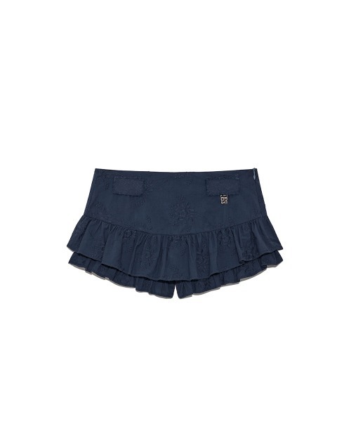 GLOWNY（グロウニ―）の「RODEO MICRO MINI SKIRT（スカート・レディース・ネイビー/サックスブルー系/ホワイト・MEDIUM/SMALL/LARGE）」の5枚目の写真