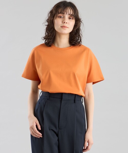 MACKINTOSH PHILOSOPHY(マッキントッシュ フィロソフィー)の「GREY LABEL クールタッチコットン半袖ドルマンTシャツ(Tシャツ/カットソー・レディース・オレンジ/ホワイト/ブラック・2)」の1枚目の写真