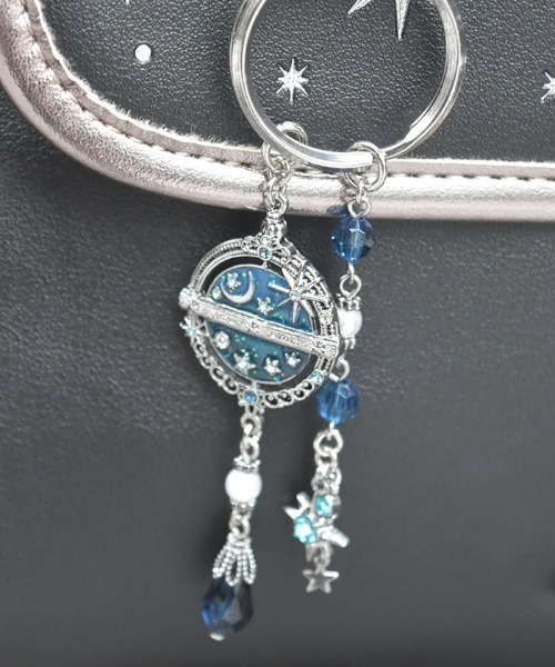 セール】星巡りの天球儀バッグチャーム（キーケース/キーアクセサリー