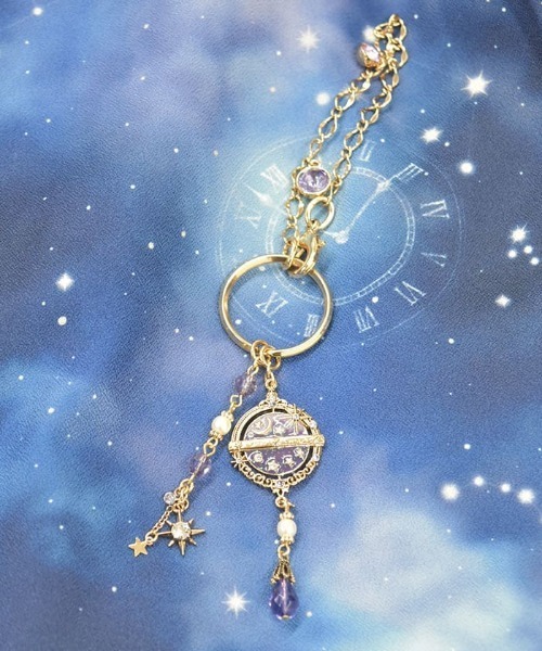 セール】星巡りの天球儀バッグチャーム（キーケース/キーアクセサリー