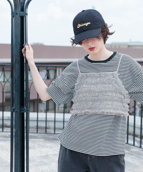 niko and...（ニコアンド）の「2WAYフリルチュールビスチェ（その他トップス・レディース・モカ/グレー/ブラック・FREE）」の5枚目の写真