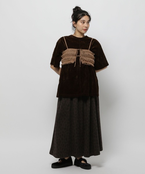 niko and...（ニコアンド）の「2WAYフリルチュールビスチェ（その他トップス・レディース・モカ/グレー/ブラック・FREE）」の21枚目の写真