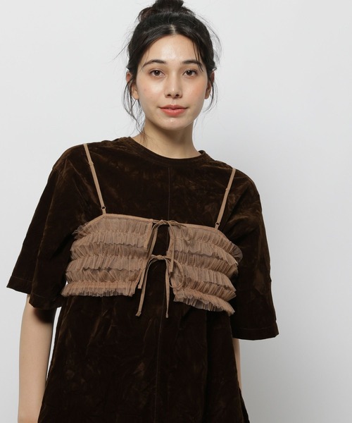 niko and...（ニコアンド）の「2WAYフリルチュールビスチェ（その他トップス・レディース・モカ/グレー/ブラック・FREE）」の20枚目の写真