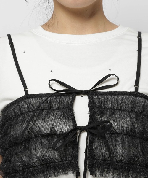 niko and...（ニコアンド）の「2WAYフリルチュールビスチェ（その他トップス・レディース・モカ/グレー/ブラック・FREE）」の12枚目の写真