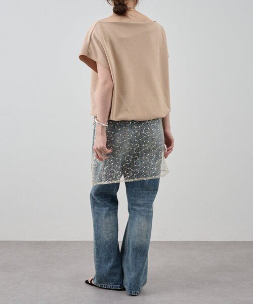 SHENERY(シーナリー)の「スパンコールラップスカート(スカート・レディース・ゴールド/ブラック・FREE)」の6枚目の写真