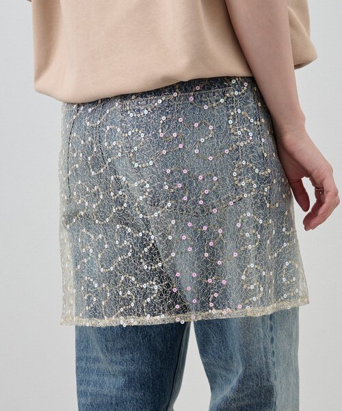 SHENERY(シーナリー)の「スパンコールラップスカート(スカート・レディース・ゴールド/ブラック・FREE)」の16枚目の写真