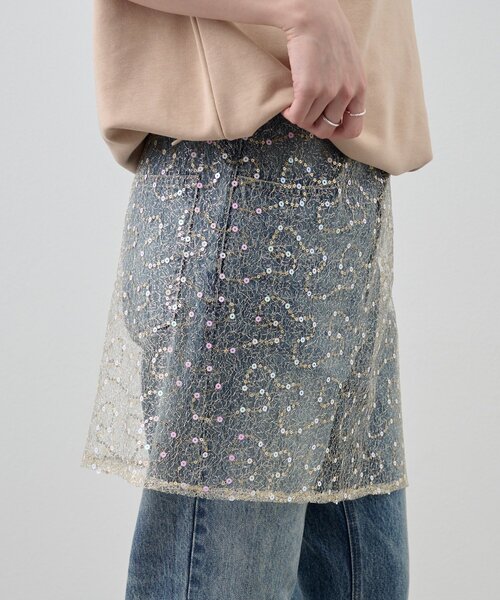 SHENERY(シーナリー)の「スパンコールラップスカート(スカート・レディース・ゴールド/ブラック・FREE)」の17枚目の写真