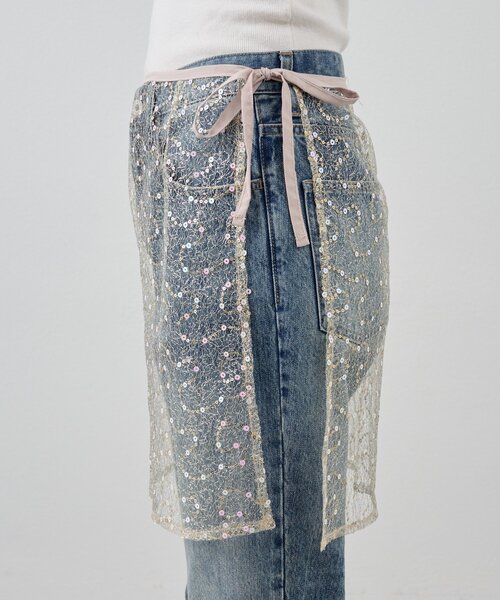 SHENERY(シーナリー)の「スパンコールラップスカート(スカート・レディース・ゴールド/ブラック・FREE)」の20枚目の写真