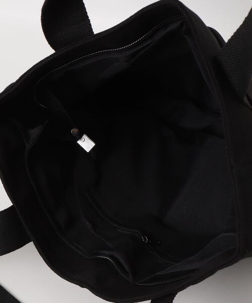 folka(フォルカ)の「7B45 サイドポケット付き ミニマル キャンバス トートバッグ(トートバッグ・レディース・ブラック・ONESIZE)」の6枚目の写真