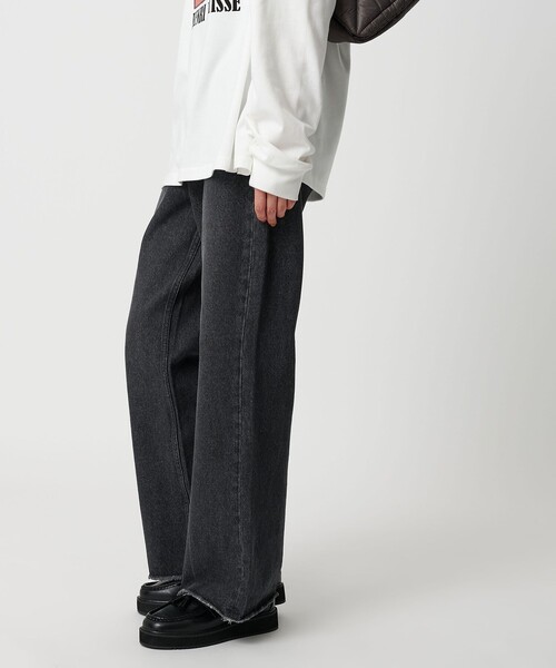 CITEN(シテン)の「<CITEN>エッセンシャルフレアデニム(デニムパンツ・レディース・ブラック/ライトブルー・S/M/L)」の6枚目の写真