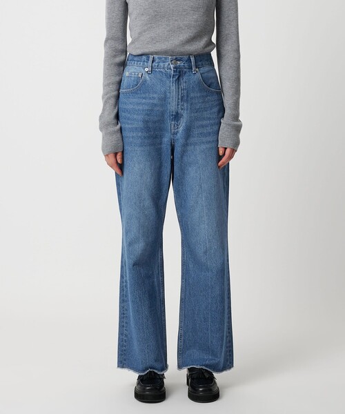 CITEN(シテン)の「<CITEN>エッセンシャルフレアデニム(デニムパンツ・レディース・ブラック/ライトブルー・S/M/L)」の7枚目の写真