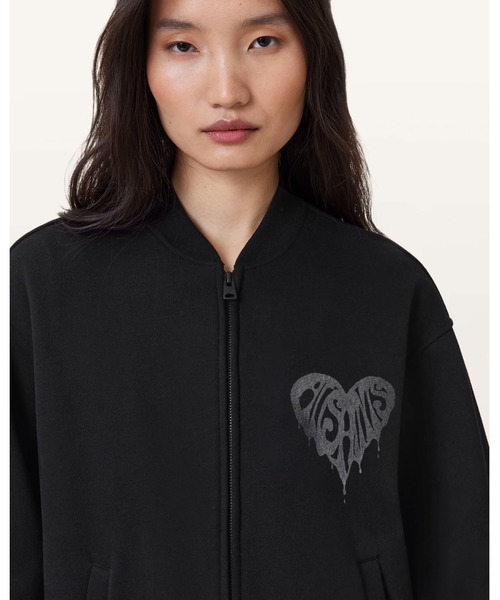 ALLSAINTS(オールセインツ)の「POSTER BELLE JERSEY BOMBER | POSTER ベル ジャージー ボンバー(MA-1・レディース・ブラック・S/M/XS)」の3枚目の写真