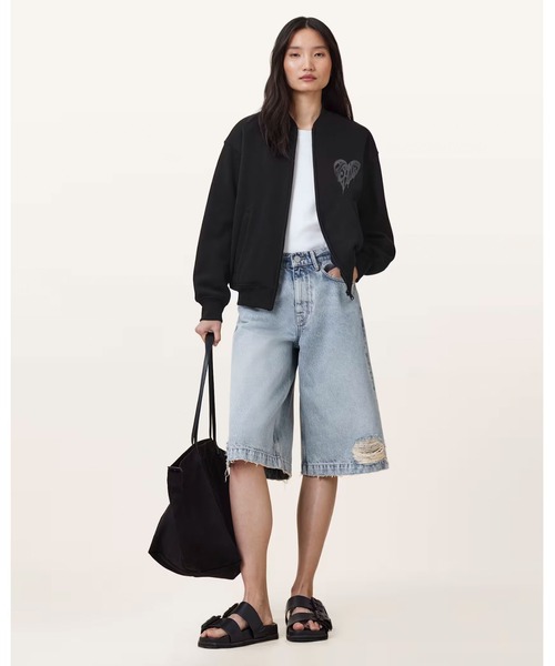 ALLSAINTS(オールセインツ)の「POSTER BELLE JERSEY BOMBER | POSTER ベル ジャージー ボンバー(MA-1・レディース・ブラック・S/M/XS)」の4枚目の写真