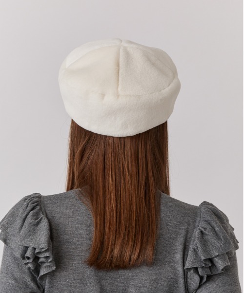 Chapeau d' O(シャポードオー)の「Chapeau d' O Mini Far Beret / シャポードオー(ハンチング/ベレー帽・レディース・ブルー/ベージュ/ホワイト・M/57.5cm)」の7枚目の写真