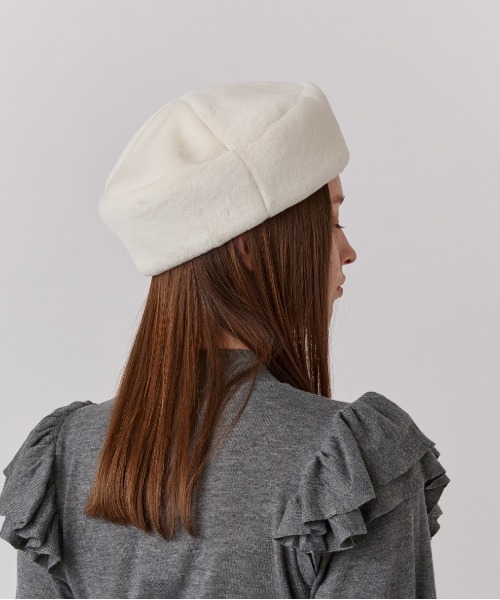 Chapeau d' O(シャポードオー)の「Chapeau d' O Mini Far Beret / シャポードオー(ハンチング/ベレー帽・レディース・ブルー/ベージュ/ホワイト・M/57.5cm)」の8枚目の写真