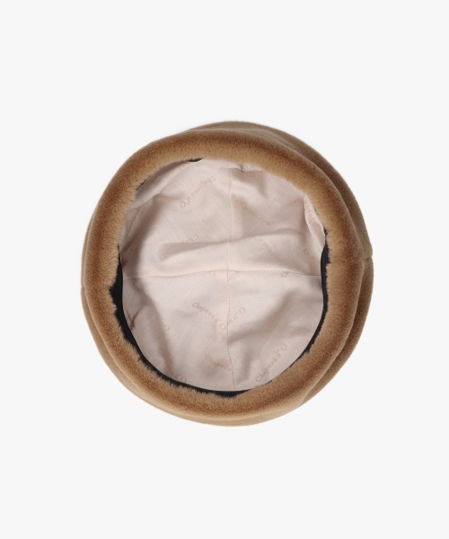 Chapeau d' O(シャポードオー)の「Chapeau d' O Mini Far Beret / シャポードオー(ハンチング/ベレー帽・レディース・ブルー/ベージュ/ホワイト・M/57.5cm)」の14枚目の写真