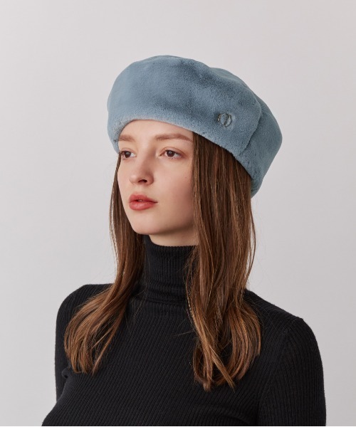 Chapeau d' O(シャポードオー)の「Chapeau d' O Mini Far Beret / シャポードオー(ハンチング/ベレー帽・レディース・ブルー/ベージュ/ホワイト・M/57.5cm)」の20枚目の写真