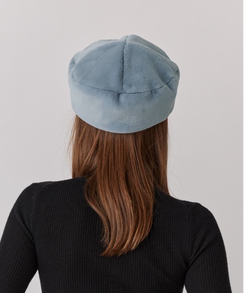 Chapeau d' O(シャポードオー)の「Chapeau d' O Mini Far Beret / シャポードオー(ハンチング/ベレー帽・レディース・ブルー/ベージュ/ホワイト・M/57.5cm)」の22枚目の写真