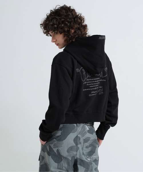 AVIREX(アヴィレックス)の「《直営店限定》GRAFFITI EMBROIDERY PARKA/グラフィティ刺繍パーカー(パーカー・レディース・ブラック/グレー/ピンク・F)」の13枚目の写真
