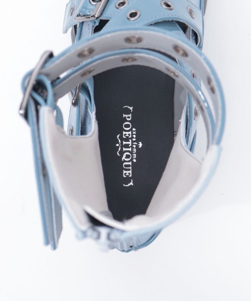 axes femme POETIQUE（アクシーズファムポエティック）の「ベルトデザイン厚底シューズ（パンプス・レディース・グレー/ブラック・LARGE/MEDIUM）」の5枚目の写真