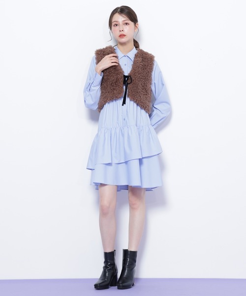 セール】◇ティアードミニシャツワンピース（ワンピース）｜JILL by