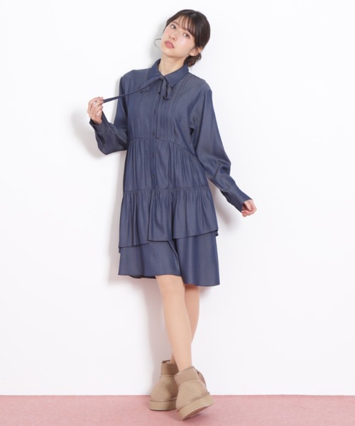 セール】◇ティアードミニシャツワンピース（ワンピース）｜JILL by