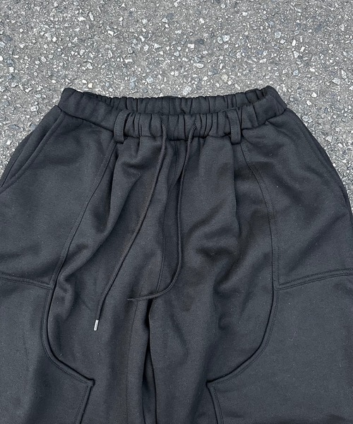 MandO（Auntie Rosa）（エムオー）の「パイピングダブルニーバギースウェットパンツ/セットアップ着用可能（スウェットパンツ・メンズ・カーキ/ブラック/グレー・LARGE/MEDIUM/SMALL）」の7枚目の写真