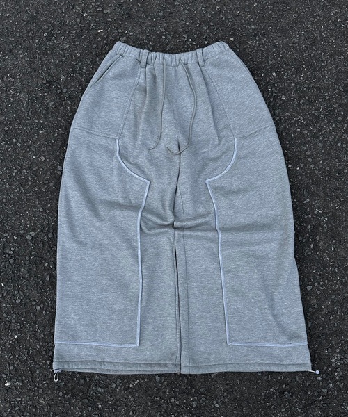 MandO（Auntie Rosa）（エムオー）の「パイピングダブルニーバギースウェットパンツ/セットアップ着用可能（スウェットパンツ・メンズ・カーキ/ブラック/グレー・LARGE/MEDIUM/SMALL）」の14枚目の写真