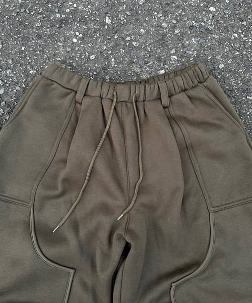 MandO（Auntie Rosa）（エムオー）の「パイピングダブルニーバギースウェットパンツ/セットアップ着用可能（スウェットパンツ・メンズ・カーキ/ブラック/グレー・LARGE/MEDIUM/SMALL）」の21枚目の写真