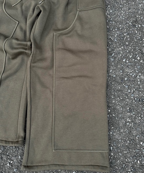 MandO（Auntie Rosa）（エムオー）の「パイピングダブルニーバギースウェットパンツ/セットアップ着用可能（スウェットパンツ・メンズ・カーキ/ブラック/グレー・LARGE/MEDIUM/SMALL）」の22枚目の写真