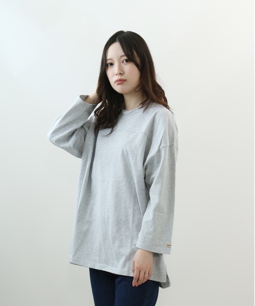 BACKYARD FAMILY（バックヤードファミリー）の「Goodwear USAコットンBIG切替7分袖T（Tシャツ/カットソー・メンズ・ホワイト・S）」の6枚目の写真