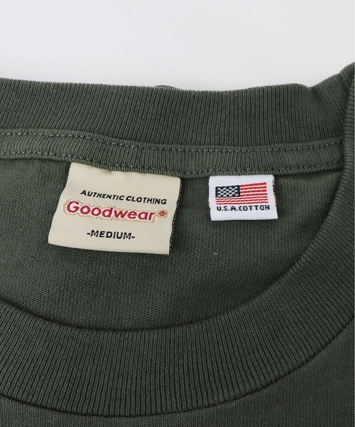 BACKYARD FAMILY（バックヤードファミリー）の「Goodwear USAコットンBIG切替7分袖T（Tシャツ/カットソー・メンズ・ホワイト・S）」の7枚目の写真