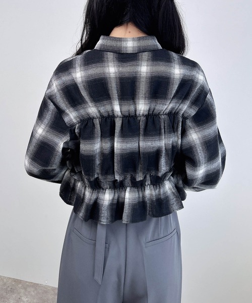 INGNI（イング）の「【WEB限定】チェックフリルシャツ（シャツ/ブラウス・レディース・ワイン系8/ブラック系/ホワイト系その他7・M）」の21枚目の写真