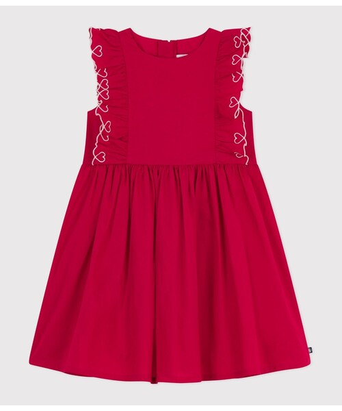 PETIT BATEAU(プチバトー)の「ワンピース(ワンピース・キッズ・レッド・3YEAR/4YEAR/5YEAR)」の1枚目の写真