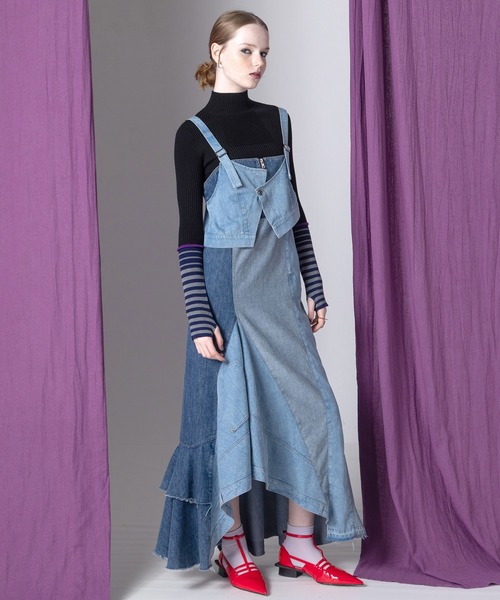 AULA AILA（アウラアイラ）の「ボーダースリーブリブニット（ニット/セーター・レディース・グレー/ブラック/アイボリー/ピンク・0）」の18枚目の写真