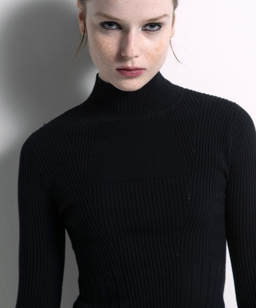 AULA AILA（アウラアイラ）の「ボーダースリーブリブニット（ニット/セーター・レディース・グレー/ブラック/アイボリー/ピンク・0）」の11枚目の写真