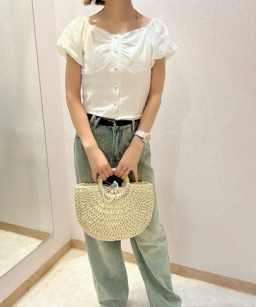 LETee（レティー）の「バルーンスリーブトップス/オフショルダー（その他トップス・レディース・ホワイト/グリーン/ピンク/イエロー・FREE）」の16枚目の写真